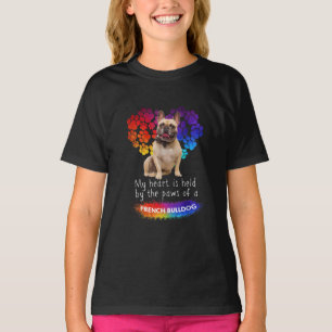 Mijn hart ligt bij de poten van een Franse hond T-shirt