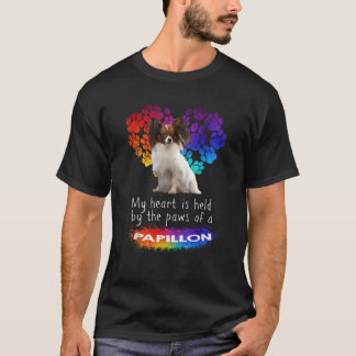 Mijn hart ligt bij de poten van een papillon t-shirt