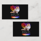 Mijn hart ligt bij de poten van een perzisch kat visitekaartje (Voorkant / Achterkant)