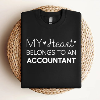 Mijn hart ligt bij een Schattigee accountant T-shirt