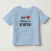 Mijn hart ligt bij Kyoto Kinder Shirts (Voorkant)