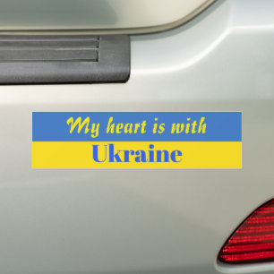 Mijn hart ligt bij Oekraïne Bumpersticker