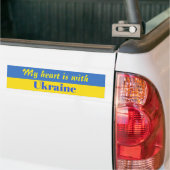Mijn hart ligt bij Oekraïne Bumpersticker (Op Truck)