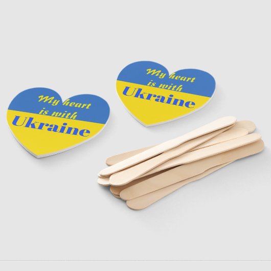 Mijn hart ligt bij Oekraïne Handwaaier (Niet-gemonteerd)