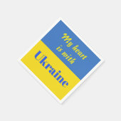 Mijn hart ligt bij Oekraïne Servet (Hoek)