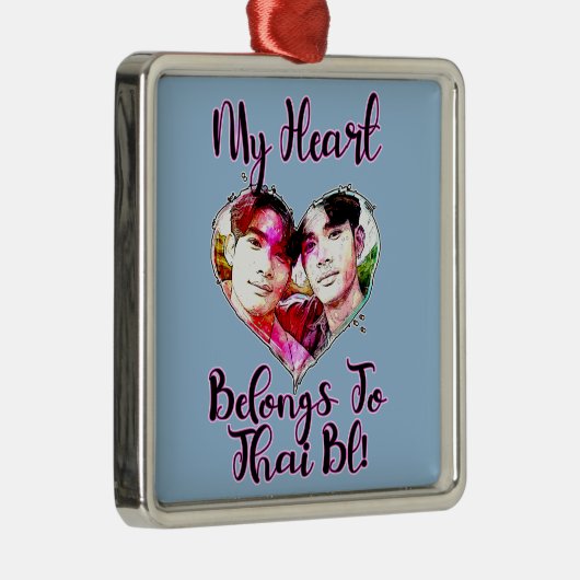 Mijn hart ligt bij Thai BL Metalen Ornament (Rechts)