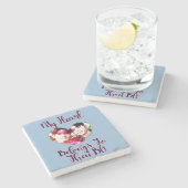 Mijn hart ligt bij Thai BL Stenen Onderzetter (Zijkant)