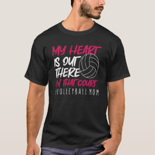 Mijn hart ligt daar op die rechtbank Volleyball ma T-shirt
