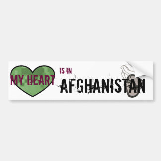 Mijn hart ligt in Afghanistan Bumpersticker
