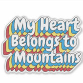 MIJN HART LIGT IN DE BERGEN STICKER (Voorkant)