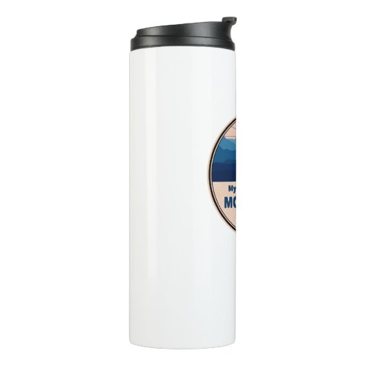 Mijn hart ligt in de bergen thermosbeker (Gedraaid links)