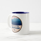 Mijn hart ligt in de bergen tweekleurige koffiemok (Voorkant links)