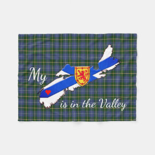 Mijn hart ligt in de vallei van Nova Scotia. Fleece Deken