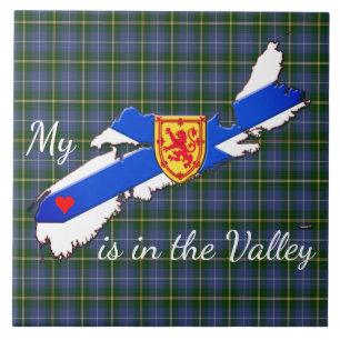 Mijn hart ligt in de vallei van Nova Scotia. Tegeltje