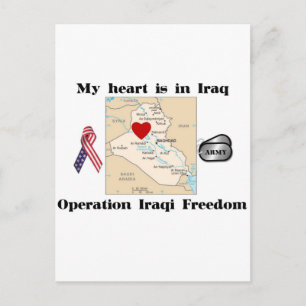 Mijn hart ligt in Irak Briefkaart