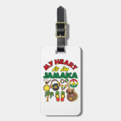Mijn hart ligt in Jamaica Bagagelabel (Voorkant verticaal)