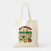 Mijn hart ligt in Jamaica Tote Bag (Achterkant)