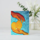 Mijn hart ligt in je handen. briefkaart (Staand voorkant)