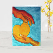 Mijn hart ligt in jouw handen kaart (Gele Bloem)