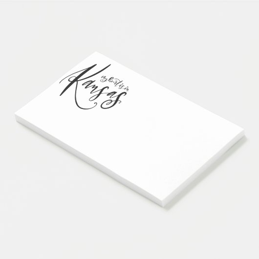 Mijn hart ligt in Kansas Jumbo Post Post-it® Notes (Schuin)