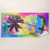 Mijn hart ligt in Los Angeles Beach Towel Strandlaken (Voorkant)