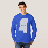 Mijn hart ligt in Mississippi, State Pride T-shirt (Voorkant volledig)