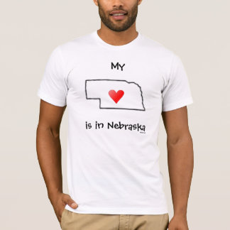 Mijn hart ligt in Nebraska T-shirt