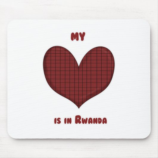 Mijn hart ligt in Rwanda Muismat (Voorkant)