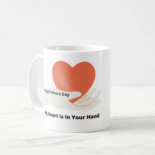 Mijn hart ligt in Uw hand op een Mok (Voorkant links)