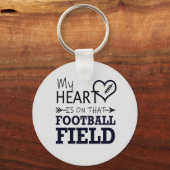 Mijn hart ligt op dat Football terrein Sleutelhanger (Voorkant)