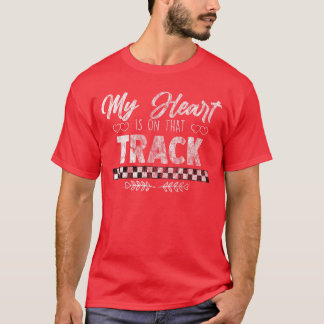 Mijn hart ligt op dat parcours Drag Racing-coureur T-shirt
