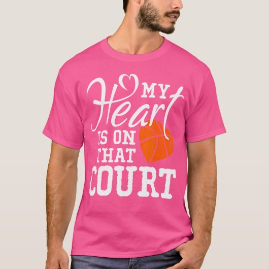Mijn hart ligt op dat plekbal. t-shirt (Voorkant)