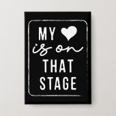 Mijn hart ligt op dat podium Dans mama Retro Button (Voorkant)