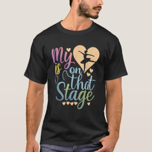 Mijn hart ligt op dat podium grappige dansmoeders t-shirt