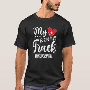 Mijn hart ligt op dat spoor achter oma t-shirt