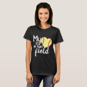 Mijn hart ligt op dat veld aangepaste softbal shir t-shirt (Voorkant volledig)