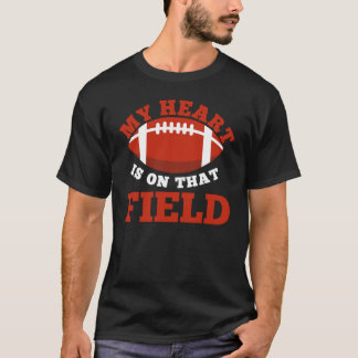 Mijn hart ligt op dat veld dat Football gamer S T-shirt
