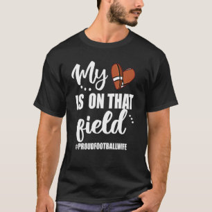 Mijn hart ligt op dat veld gepromoveerd Football v T-shirt