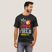 Mijn hart ligt op dat veld softbal Mimi T-shirt (Voorkant volledig)