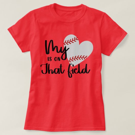 Mijn hart ligt op dat veld... t-shirt (Design voorkant)