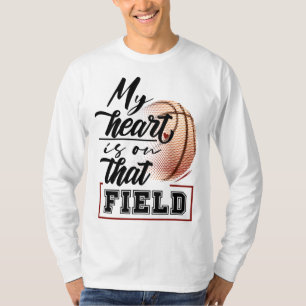 Mijn hart ligt op dat veld t-shirt