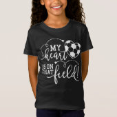 Mijn hart ligt op dat veld, voor sportmam t-shirt (Voorkant)
