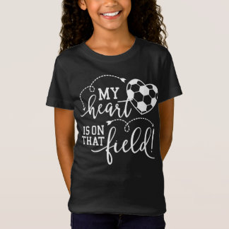 Mijn hart ligt op dat veld, voor sportmam t-shirt