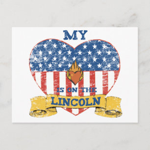 Mijn hart ligt op de Lincoln Briefkaart