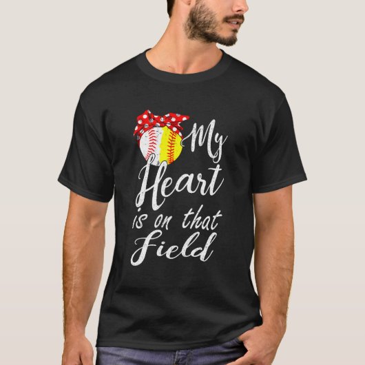 Mijn hart ligt op de Moederdag Golf T-shirt Soft (Voorkant)