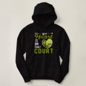 Mijn hart ligt op die ceremonie van Tennis Ball Pl Hoodie (Design voorkant)