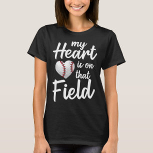 Mijn hart ligt op die Fi-basisbaltrainingsapparatu T-shirt