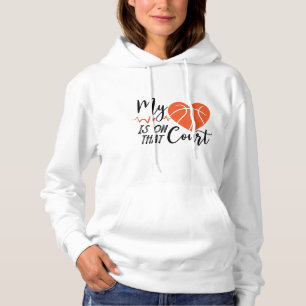Mijn hart ligt op die rechtbank hoodie