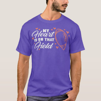 Mijn hart ligt op die veldAmerikaanse Football spo T-shirt