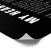 Mijn hart ligt op vuur aanmoediging gedicht post poster (Hoek)